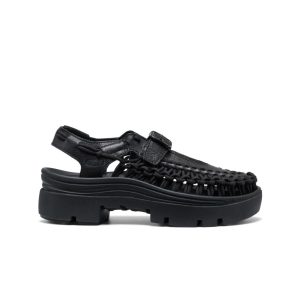 All Gender UNEEK PLT Mary Jane Sneaker Black Smooth Lea