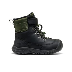 Little Kids' Kanibou Waterproof Winter Boot Black/Bronze Green